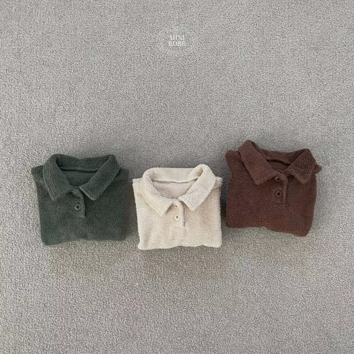 Mini Robe - Korean Baby Fashion - #babyootd - Terry Long Collar Tee