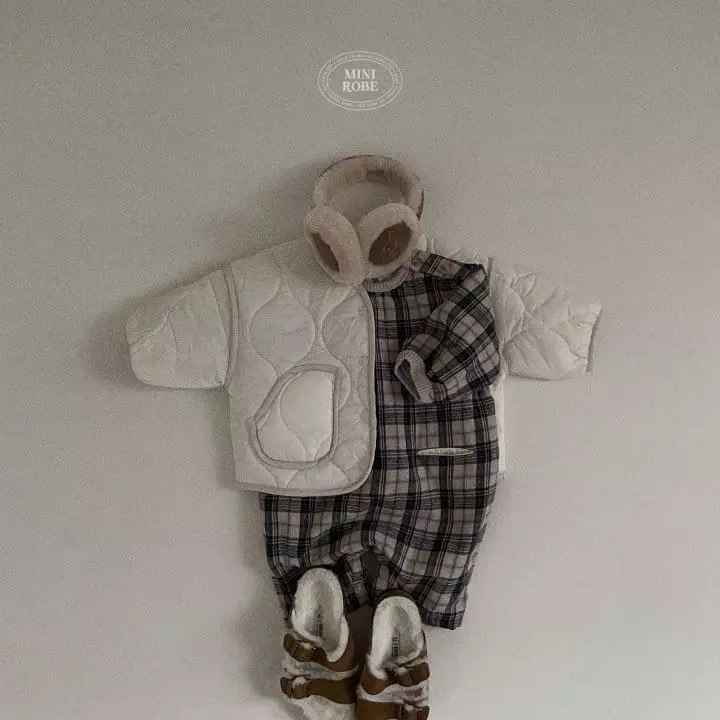 Mini Robe - Korean Baby Fashion - #babyootd - Check Bebe Bodysuit - 11