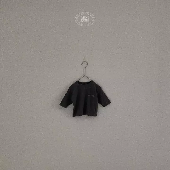 Mini Robe - Korean Baby Fashion - #babyootd - Music Piping Tee - 5
