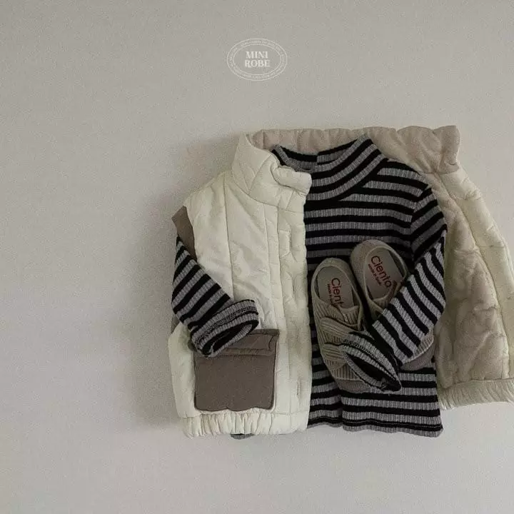 Mini Robe - Korean Baby Fashion - #babyoninstagram - Mono Padding Vest - 4