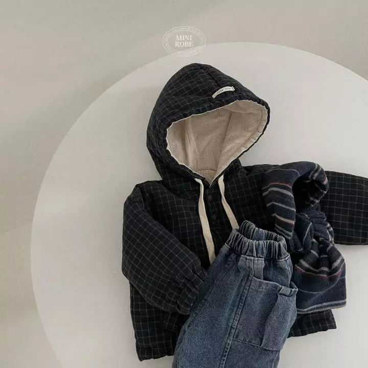 Mini Robe - Korean Baby Fashion - #babyoutfit - Knit Stripes Scarf - 8