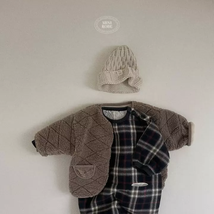 Mini Robe - Korean Baby Fashion - #babyoutfit - Check Bebe Bodysuit - 12