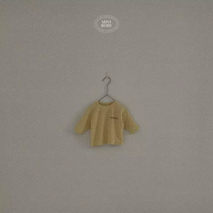 Mini Robe - Korean Baby Fashion - #babyoutfit - Music Piping Tee - 6