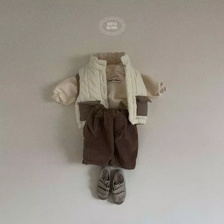 Mini Robe - Korean Baby Fashion - #babyoutfit - Mono Padding Vest - 6