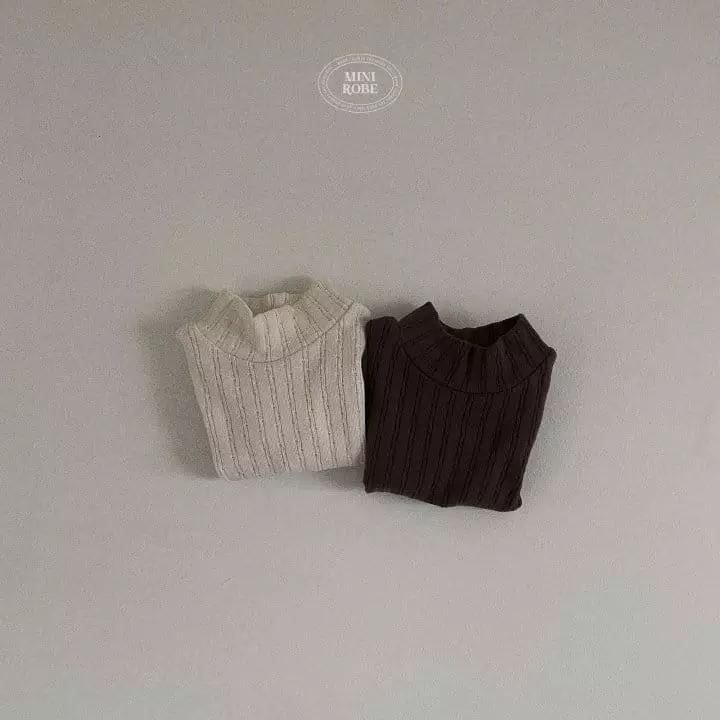 Mini Robe - Korean Baby Fashion - #babywear - Choco Turtleneck Tee - 3