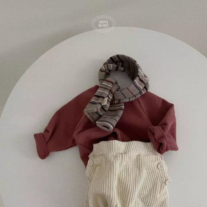 Mini Robe - Korean Baby Fashion - #babywear - Knit Stripes Scarf - 9
