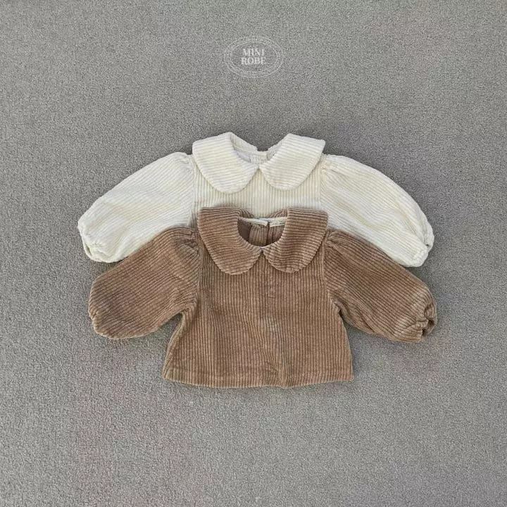 Mini Robe - Korean Baby Fashion - #onlinebabyboutique - Caramel Blouse