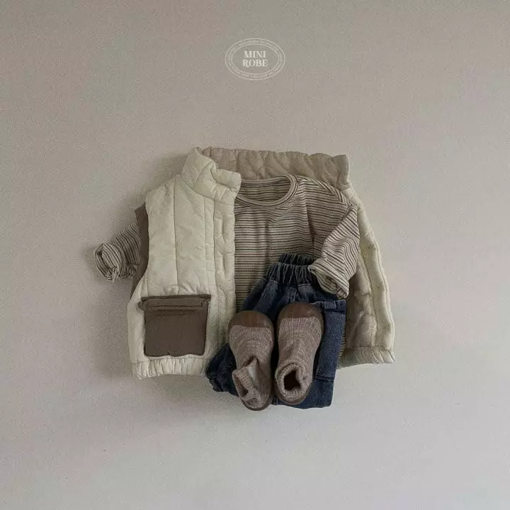 Mini Robe - Korean Baby Fashion - #onlinebabyboutique - Mono Padding Vest - 8