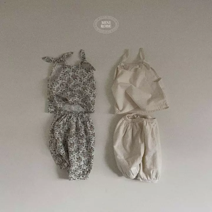 Mini Robe - Korean Baby Fashion - #onlinebabyboutique - Ribbon Top Bottom Set - 5