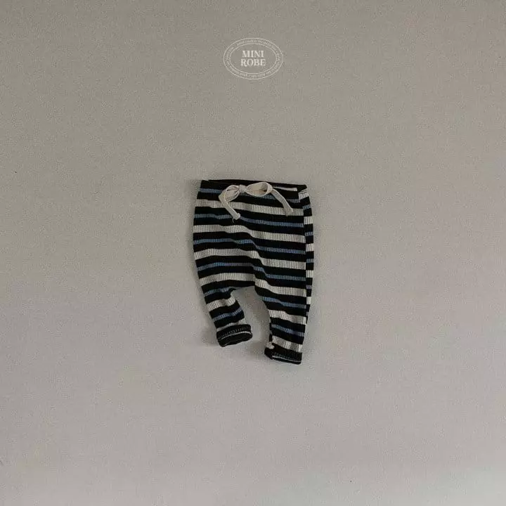 Mini Robe - Korean Baby Fashion - #onlinebabyboutique - Rib Stripes Leggings - 2