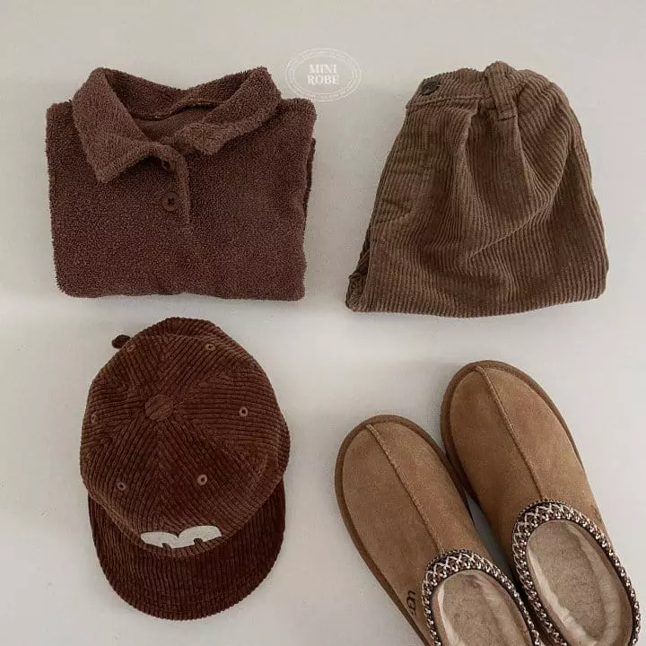 Mini Robe - Korean Baby Fashion - #onlinebabyshop - Terry Long Collar Tee - 6