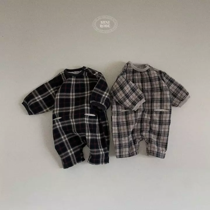 Mini Robe - Korean Baby Fashion - #onlinebabyshop - Check Bebe Bodysuit