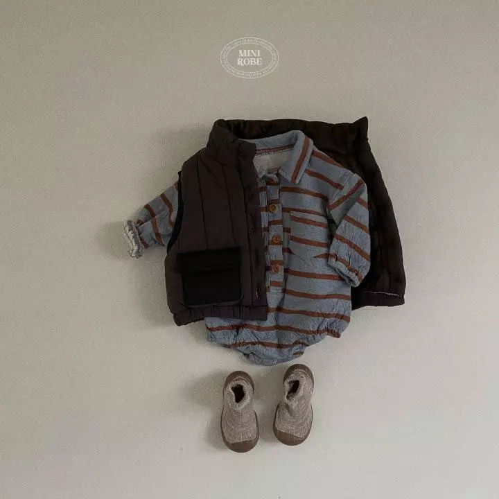 Mini Robe - Korean Baby Fashion - #onlinebabyshop - Mono Padding Vest - 9