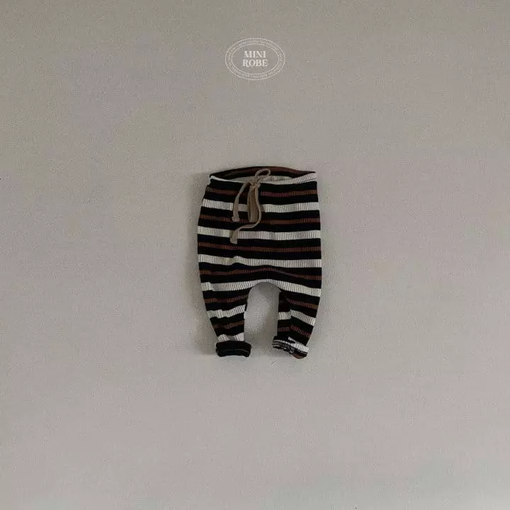 Mini Robe - Korean Baby Fashion - #onlinebabyshop - Rib Stripes Leggings - 3
