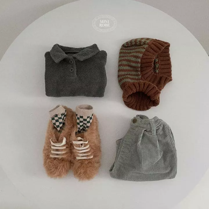 Mini Robe - Korean Baby Fashion - #smilingbaby - Terry Long Collar Tee - 7