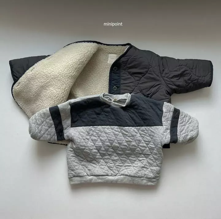 Minipoint - Korean Children Fashion - #kidsstore - Quilting Sweatshirt - 2