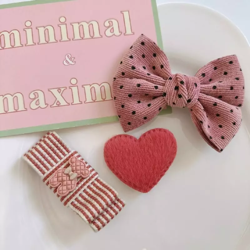 Mins - Korean Children Fashion - #discoveringself - Dot Pink Hairpin - 2