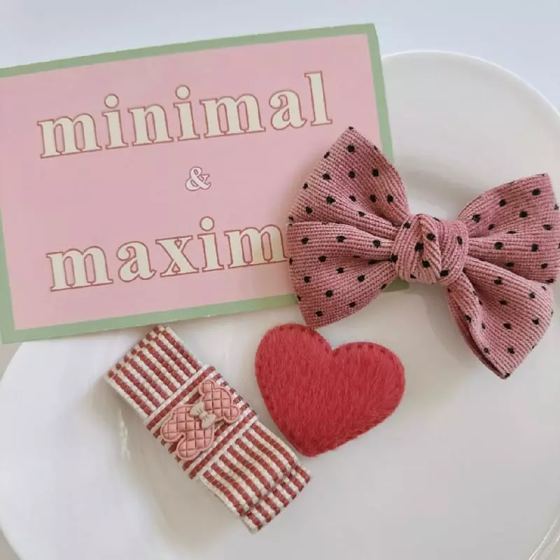 Mins - Korean Children Fashion - #fashionkids - Dot Pink Hairpin - 3