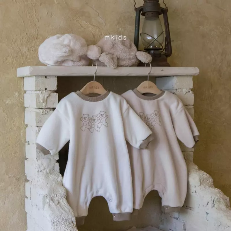 Mkids - Korean Baby Fashion - #babyboutiqueclothing - High Bear Bodysuit - 2