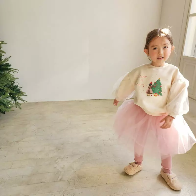 Momo Ann - Korean Children Fashion - #Kfashion4kids - Fleece Sha Skirt Leggings - 6