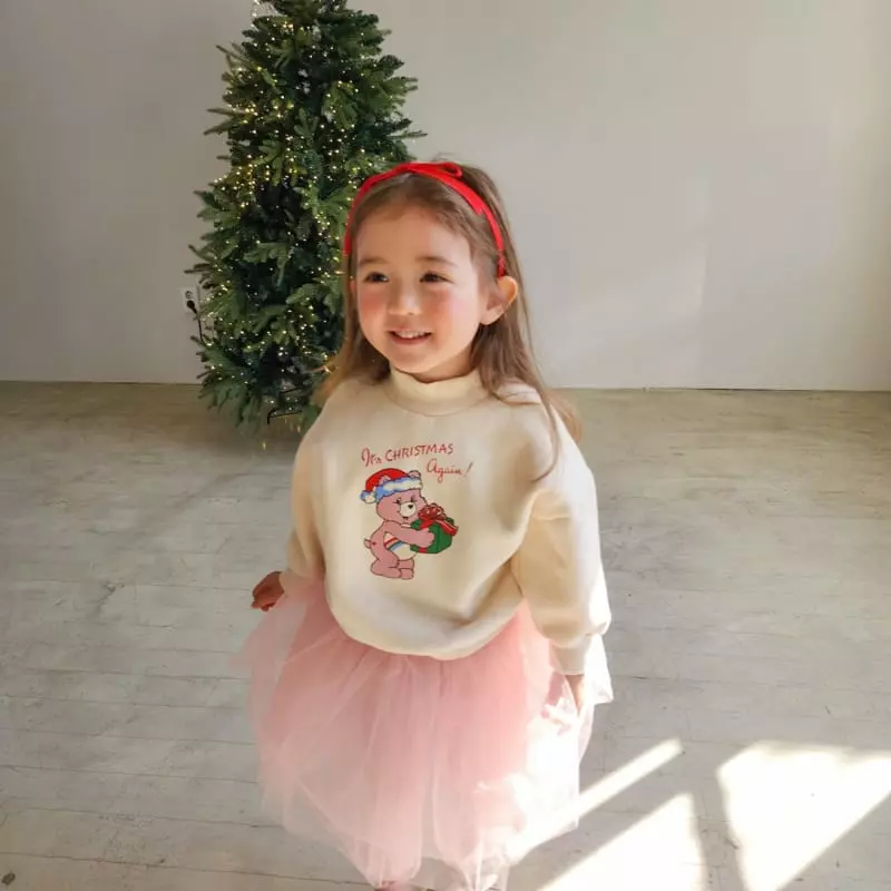 Momo Ann - Korean Children Fashion - #designkidswear - Santa Bear Sweatshirt - 3