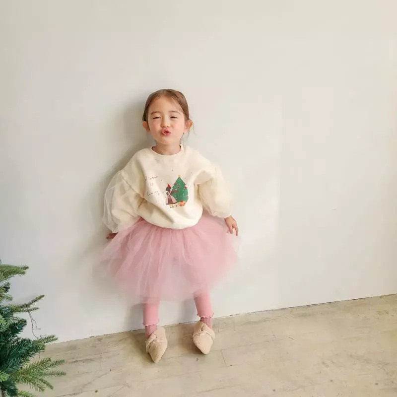 Momo Ann - Korean Children Fashion - #kidsshorts - Fleece Sha Skirt Leggings - 4