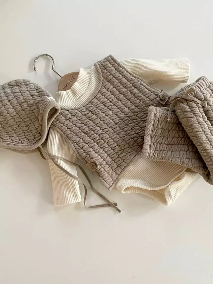 Monbebe - Korean Baby Fashion - #babyboutique - Fleece Rib Turtleneck Bodysuit - 8