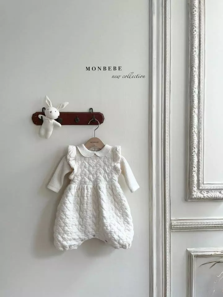 Monbebe - Korean Baby Fashion - #babyboutique - Heart Quilting Bodysuuit - 8