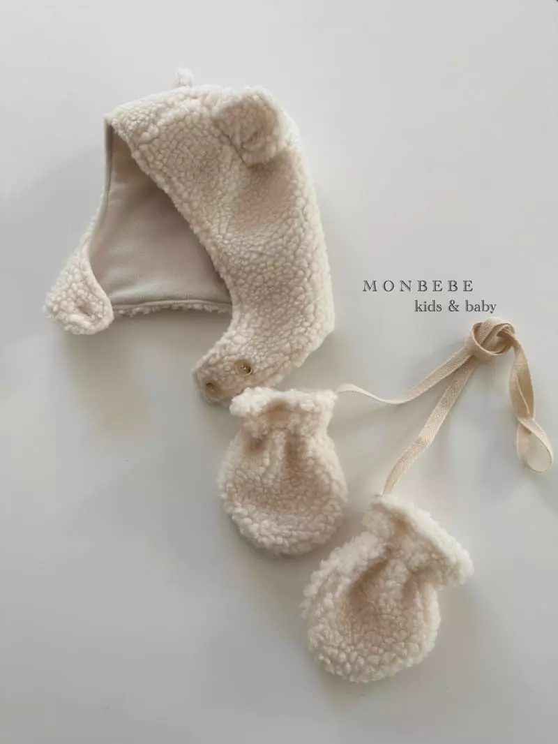 Monbebe - Korean Baby Fashion - #babyboutique - Vear Bonnet Gloves Set - 2