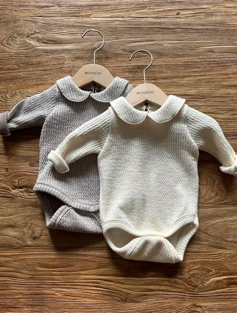 Monbebe - Korean Baby Fashion - #babyboutique - Magic Rib Collar Bodysuit