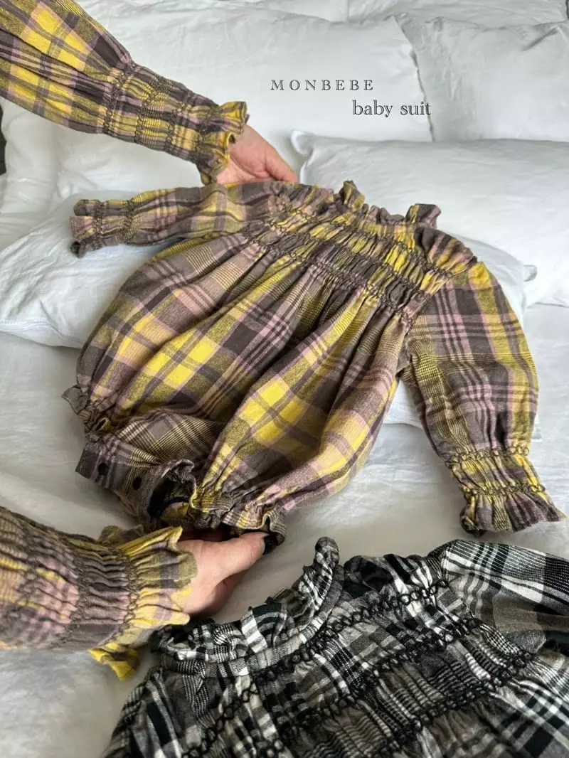 Monbebe - Korean Baby Fashion - #babyboutique - Royal Check Bodysuit - 7