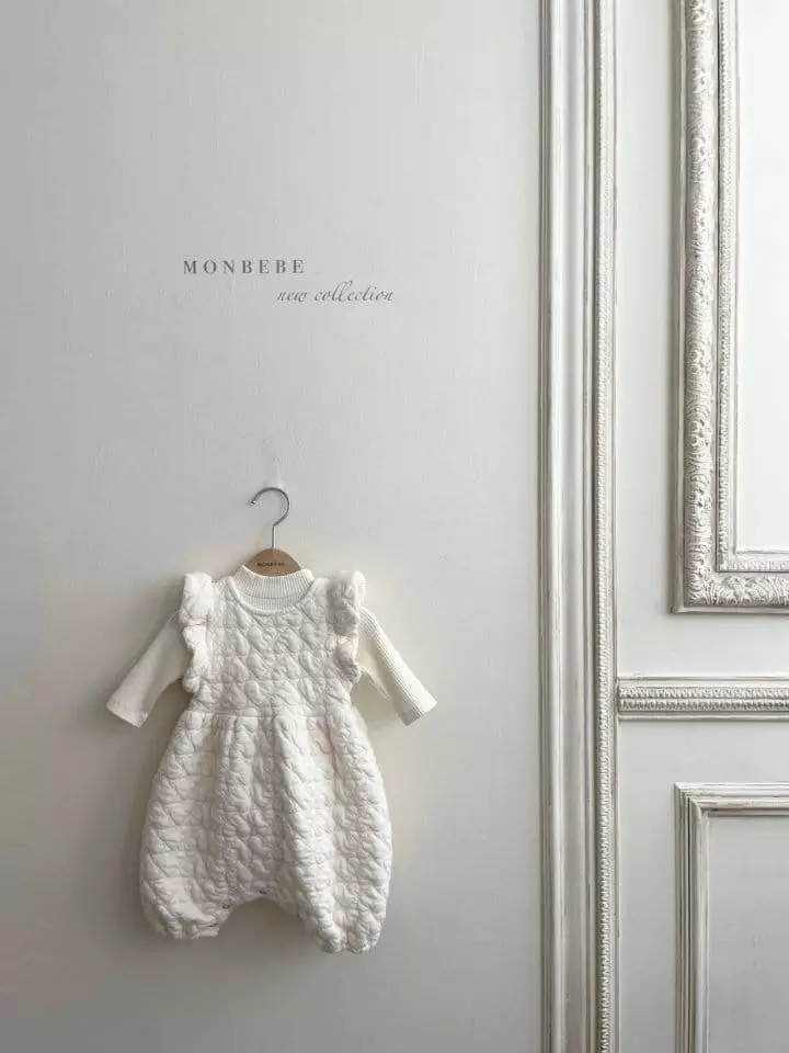 Monbebe - Korean Baby Fashion - #babyboutiqueclothing - Heart Quilting Bodysuuit - 9