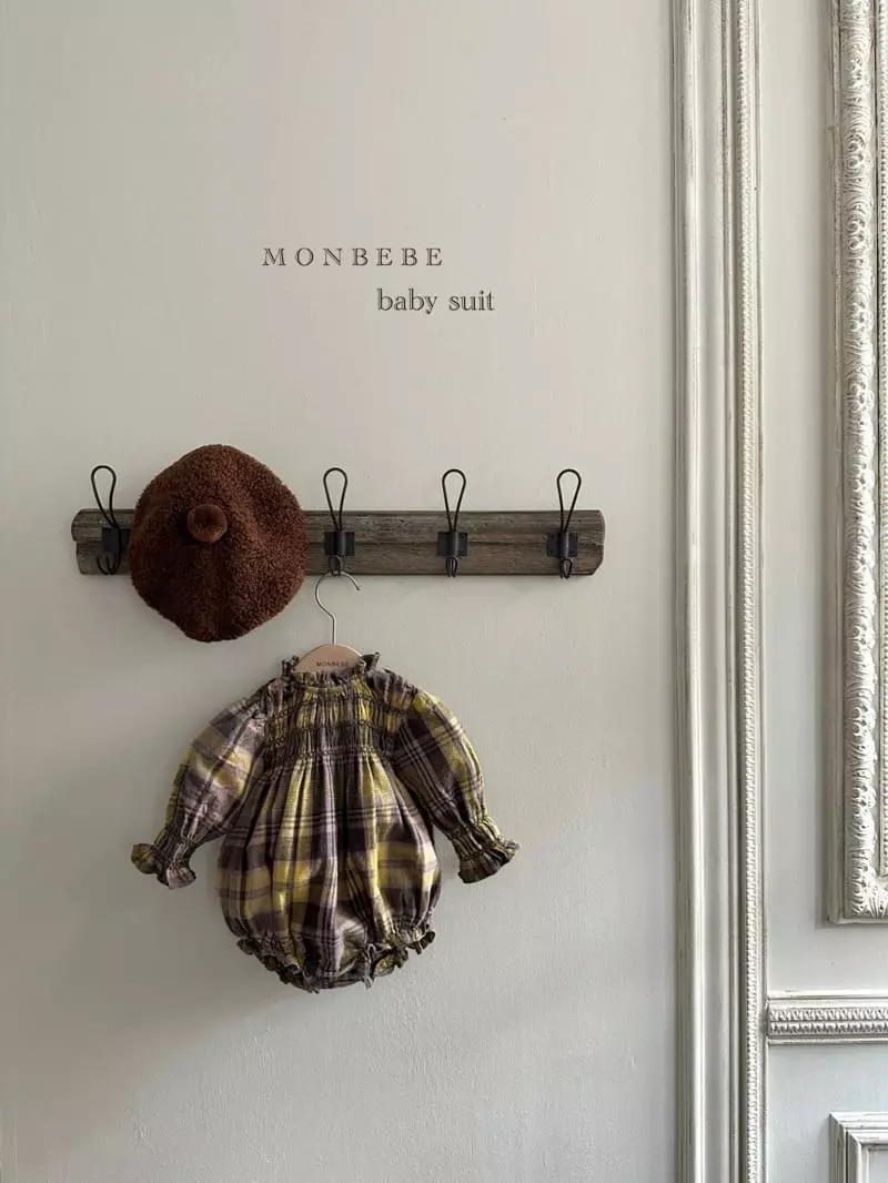 Monbebe - Korean Baby Fashion - #babyboutiqueclothing - Royal Check Bodysuit - 8