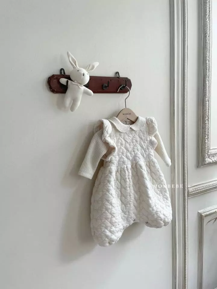 Monbebe - Korean Baby Fashion - #babyfashion - Heart Quilting Bodysuuit - 11