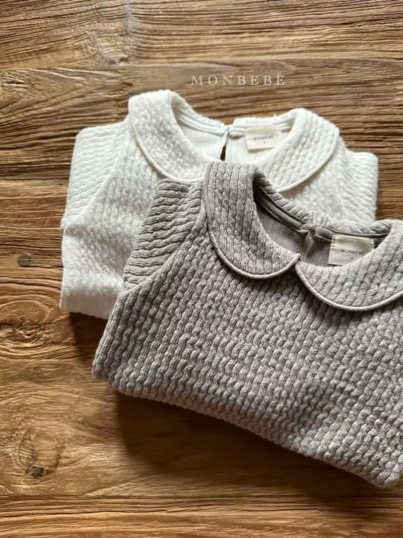 Monbebe - Korean Baby Fashion - #babyclothing - Magic Rib Collar Bodysuit - 4