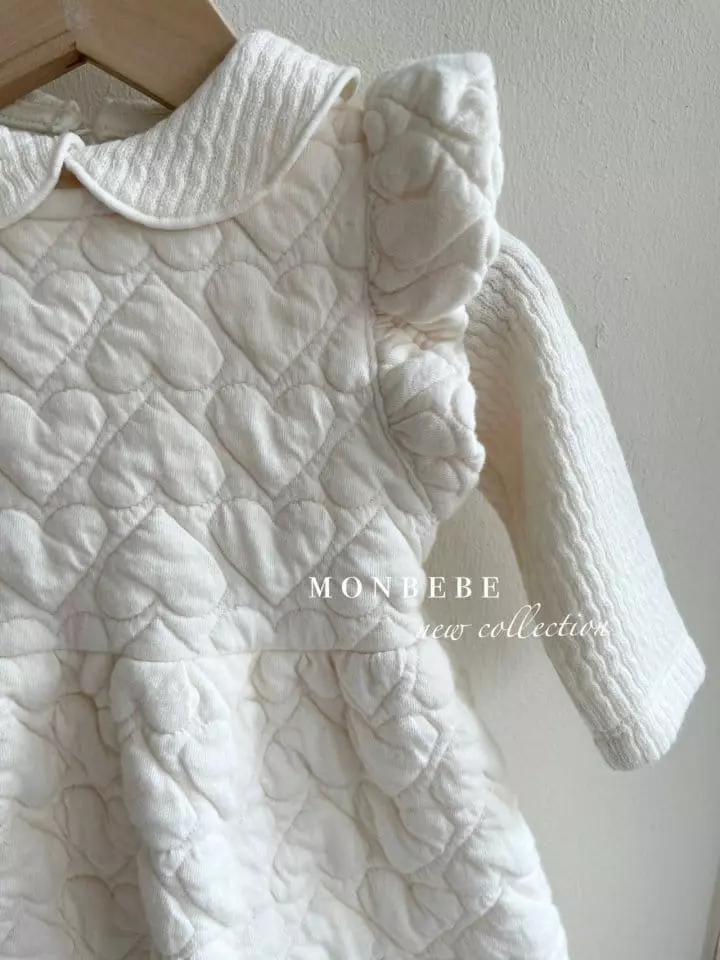 Monbebe - Korean Baby Fashion - #babyfever - Heart Quilting Bodysuuit - 12