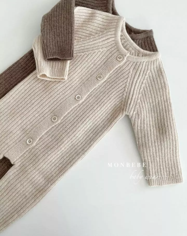 Monbebe - Korean Baby Fashion - #babygirlfashion - Knit Rib Bodysuit - 9