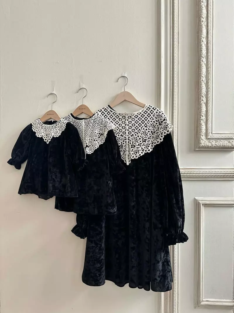 Monbebe - Korean Baby Fashion - #babygirlfashion - Motive Velvet Bodysuit - 2