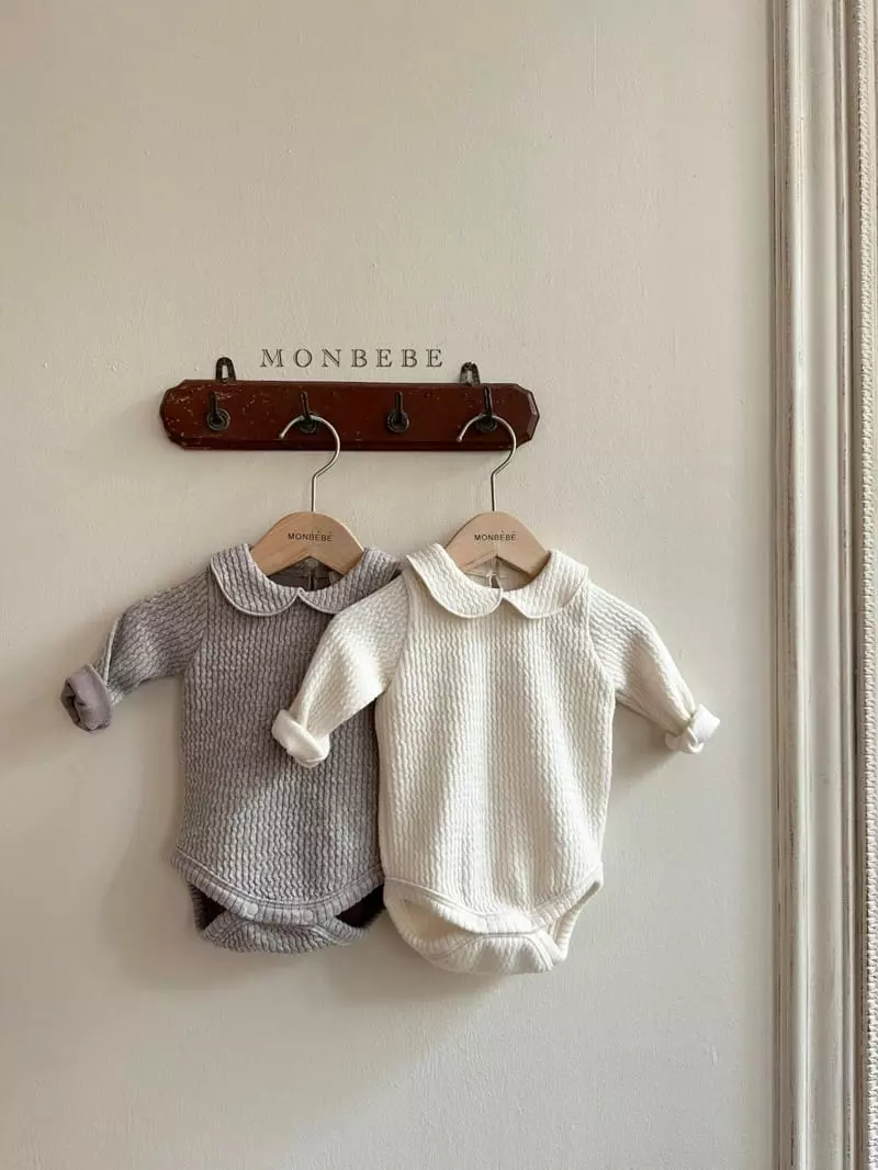 Monbebe - Korean Baby Fashion - #babylifestyle - Magic Rib Collar Bodysuit - 7