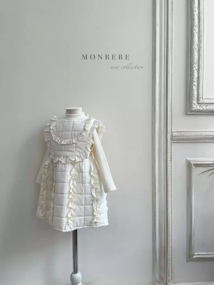 Monbebe - Korean Baby Fashion - #babylifestyle - Padding Frill Vest - 4