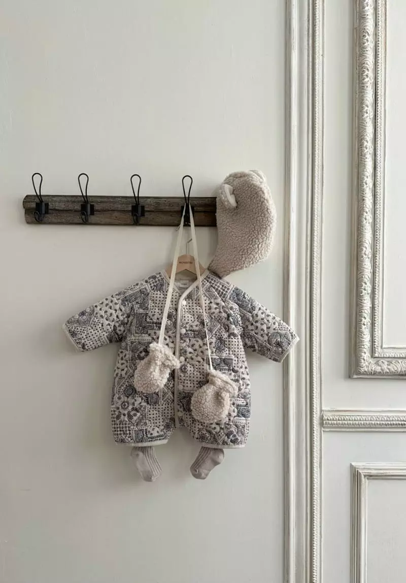 Monbebe - Korean Baby Fashion - #babyoninstagram - Garden Quilting Bodysuit - 2
