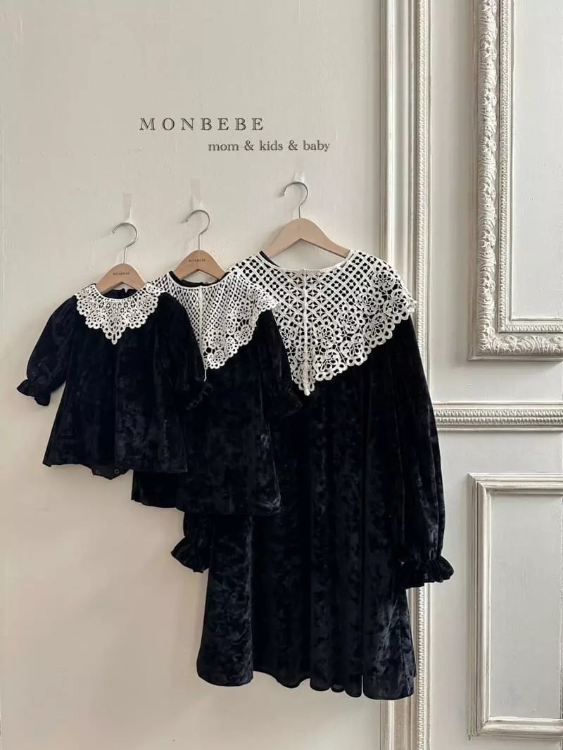 Monbebe - Korean Baby Fashion - #babyoutfit - Motive Velvet Bodysuit - 6