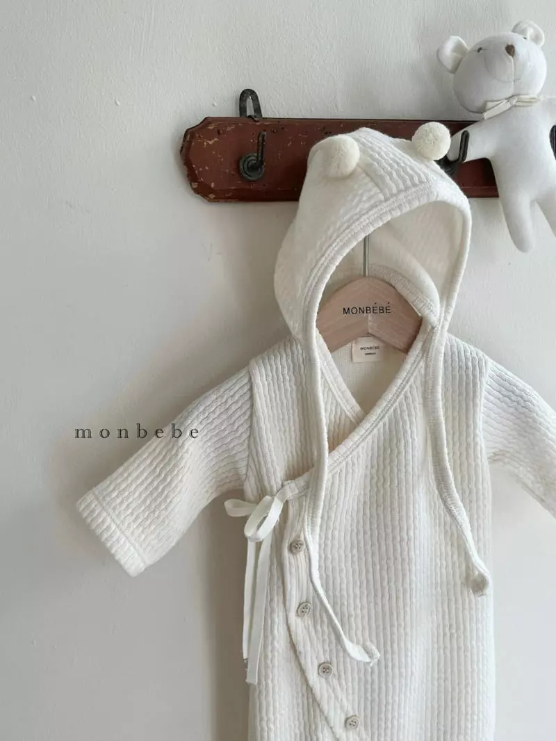Monbebe - Korean Baby Fashion - #onlinebabyboutique - Magic Cozy Bodysuit with Bonnet