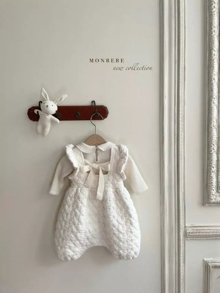 Monbebe - Korean Baby Fashion - #onlinebabyshop - Heart Quilting Bodysuuit - 6