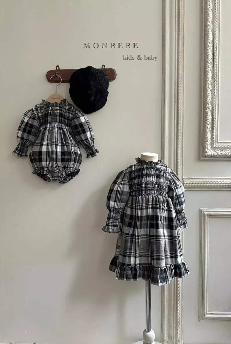 Monbebe - Korean Baby Fashion - #smilingbaby - Royal Check Bodysuit - 6