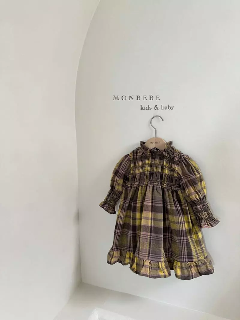 Monbebe - Korean Children Fashion - #Kfashion4kids - Royal Check One-piece