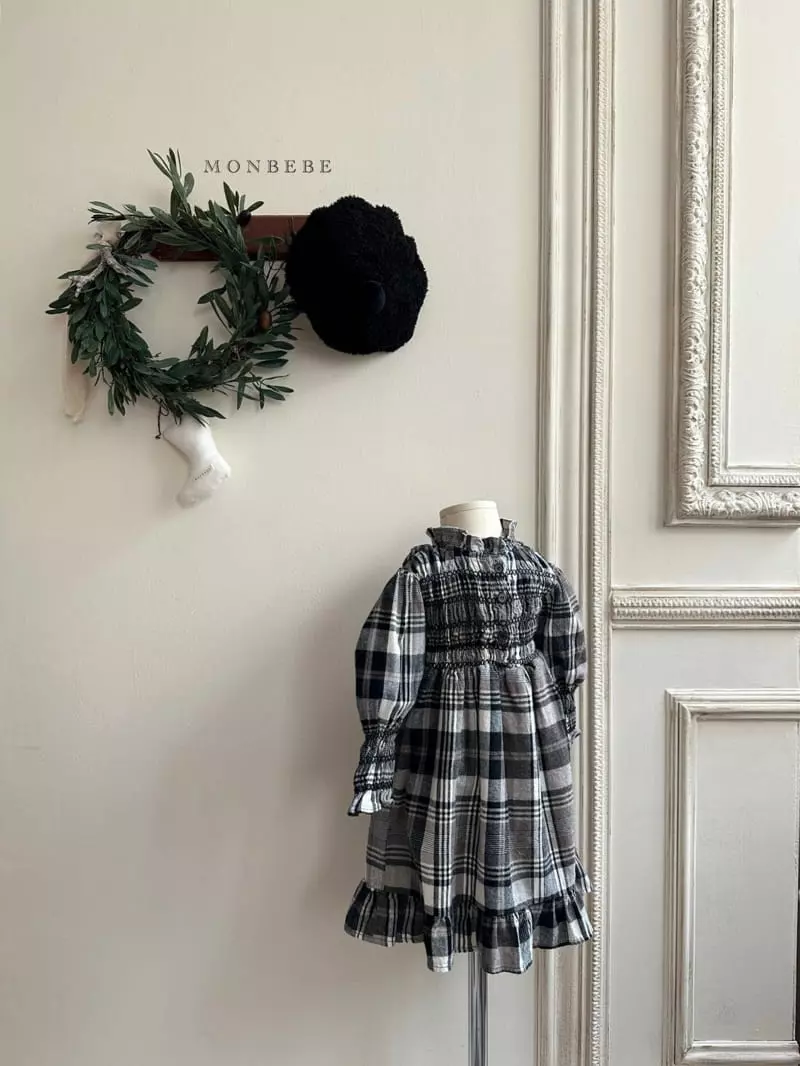 Monbebe - Korean Children Fashion - #childrensboutique - Royal Check One-piece - 10