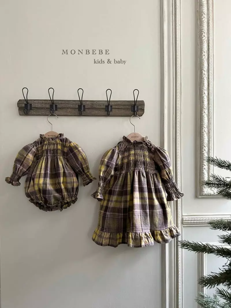 Monbebe - Korean Children Fashion - #discoveringself - Royal Check One-piece - 12
