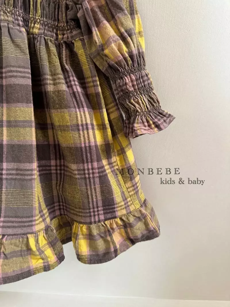 Monbebe - Korean Children Fashion - #littlefashionista - Royal Check One-piece - 2