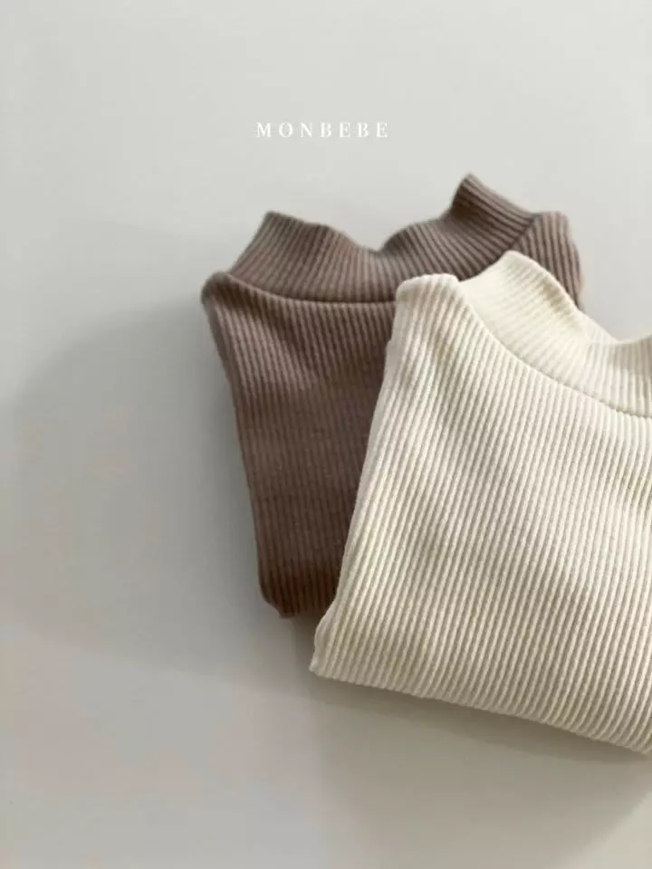Monbebe - Korean Children Fashion - #minifashionista - Fleece Rib Turtleneck - 3
